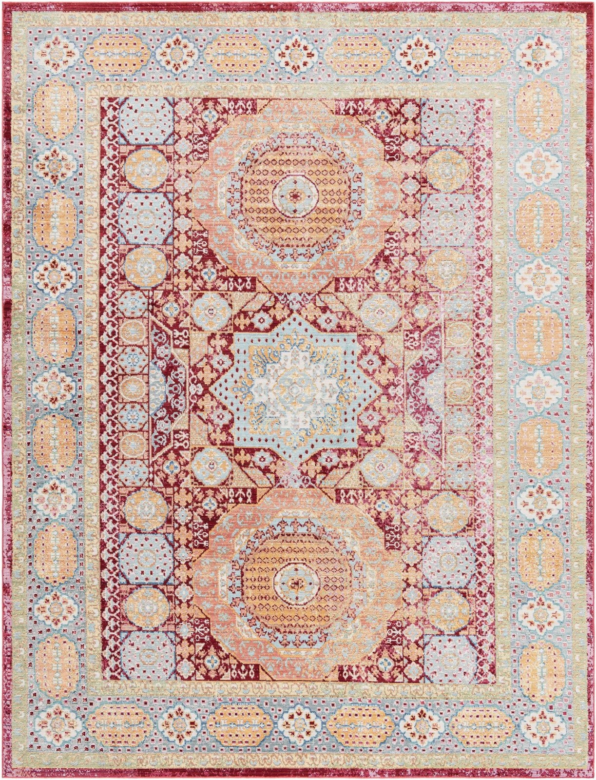 9' x 12' 2 Upshaw · Border rug