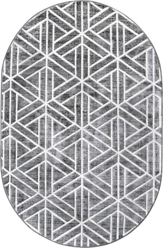Norwood · Geometric rug, grey