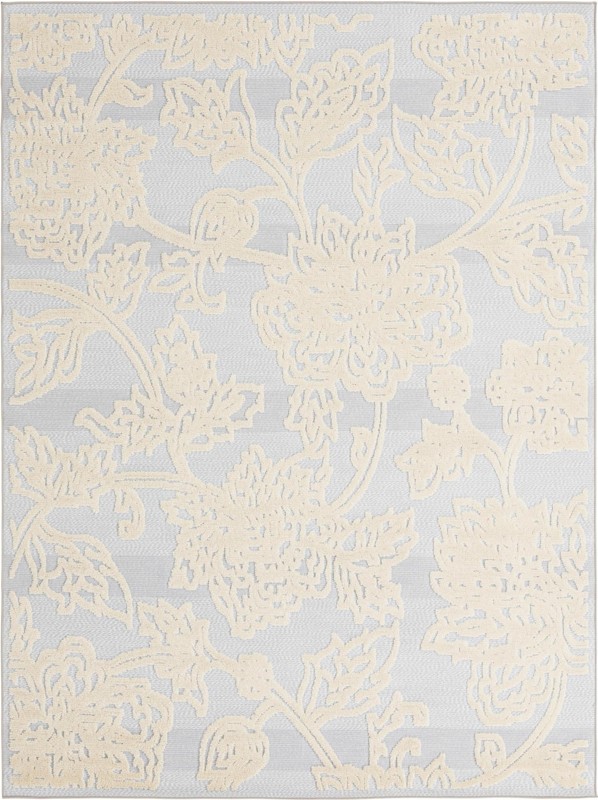 Lidell · Floral / botanical Outdoor Rug, gray