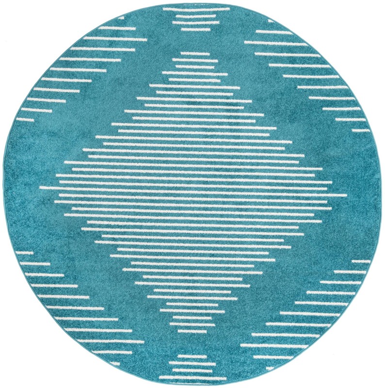 7' 10 x 7' 10 Knox · Diamond rug, turquoise
