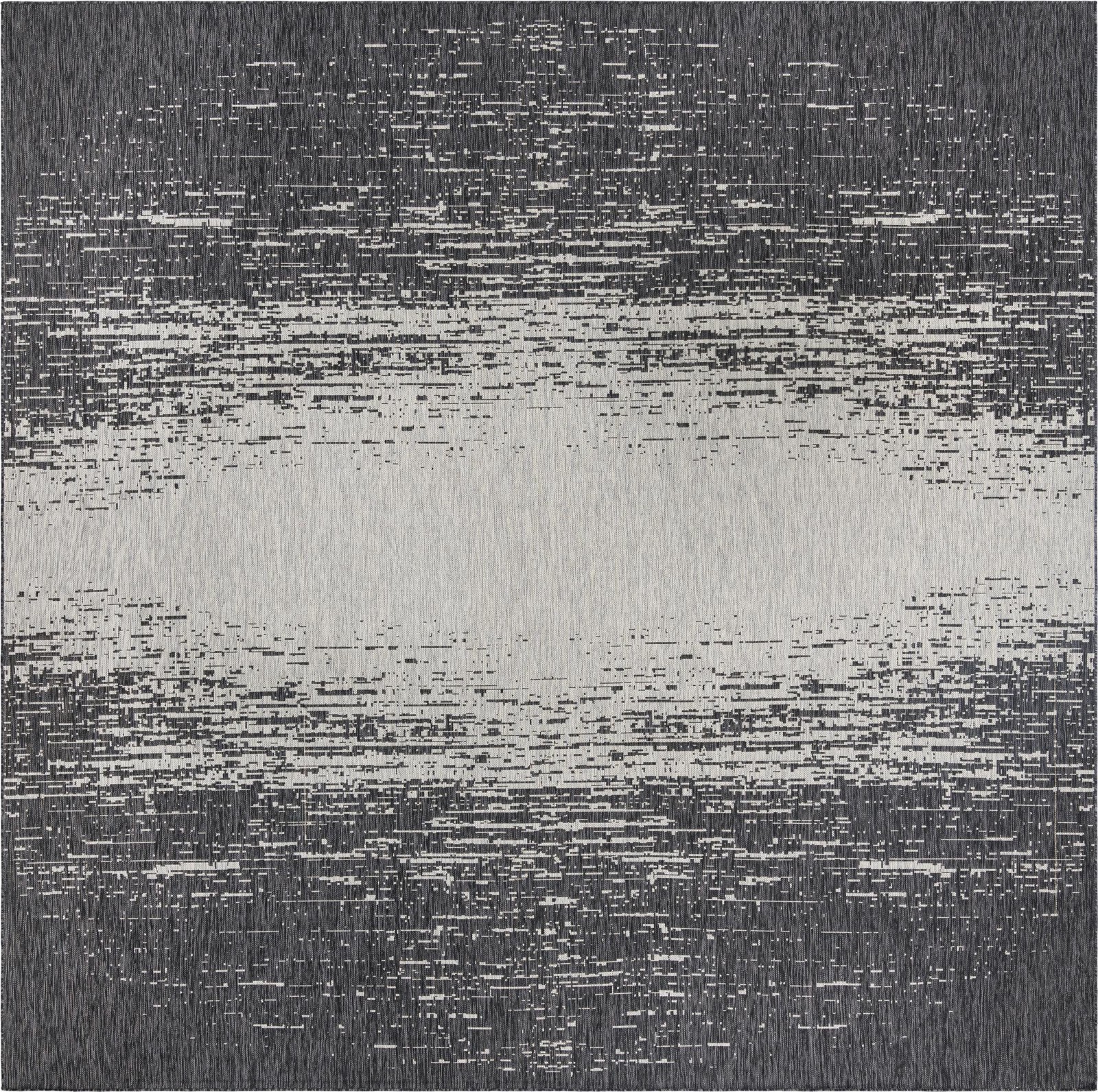 13' x 13' Buell · Abstract Outdoor Rug, charcoal