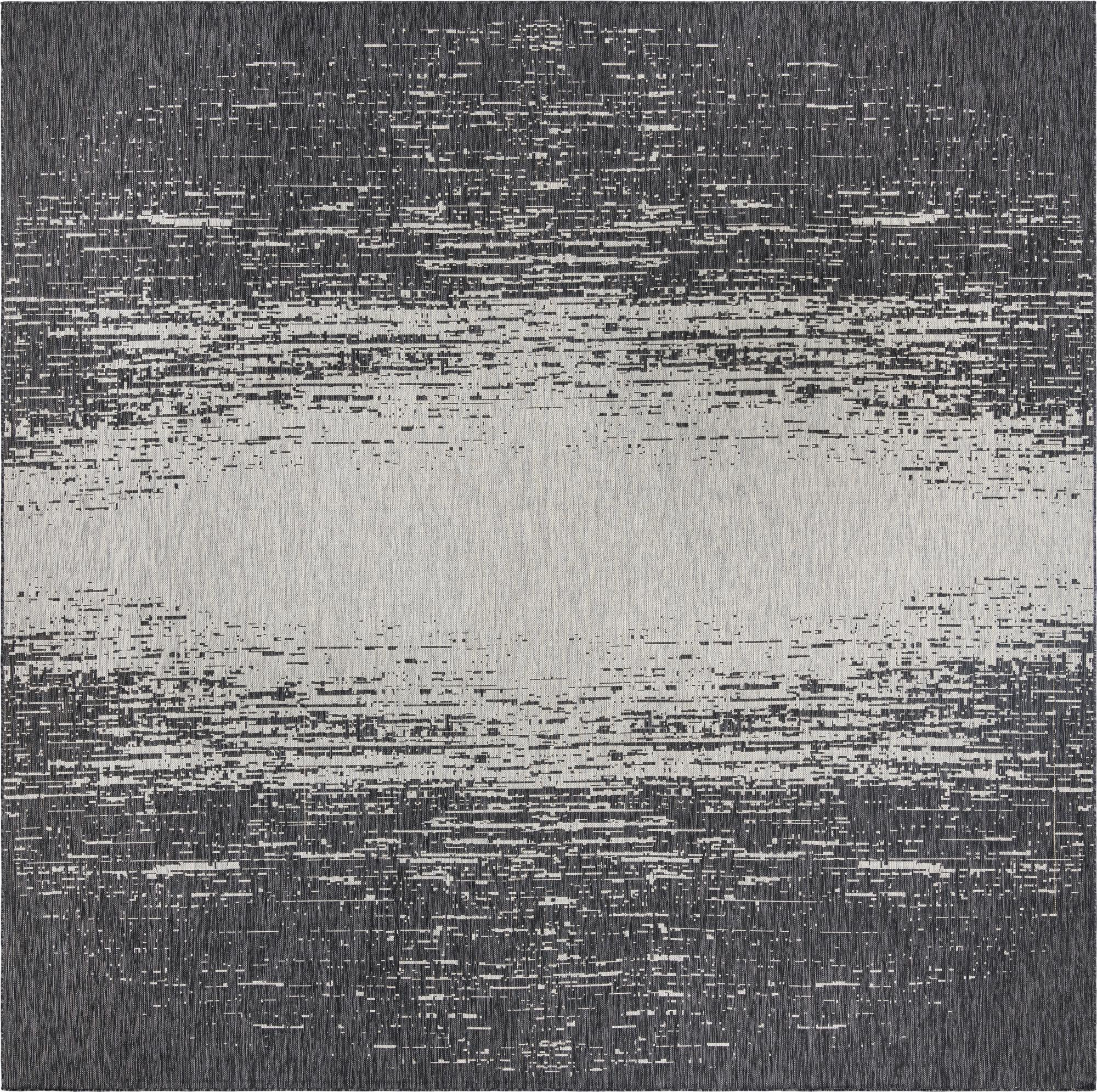 13' x 13' Buell · Abstract Outdoor Rug, charcoal