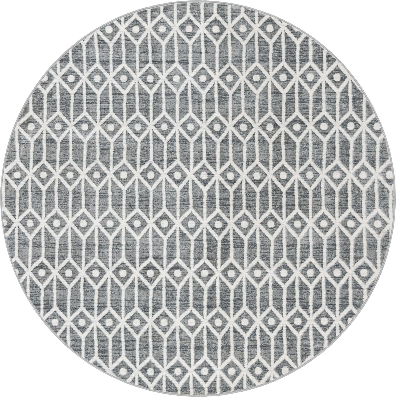 8' x 8' Vincent · Diamond rug, grey