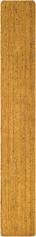 Marlin · Solid braided Braided Jute Rug, warm mustard yellow