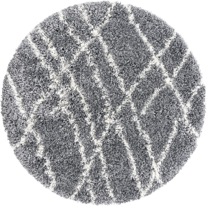 3' 3 x 3' 3 Clearbrook · Lines Shag Rug, pebble gray