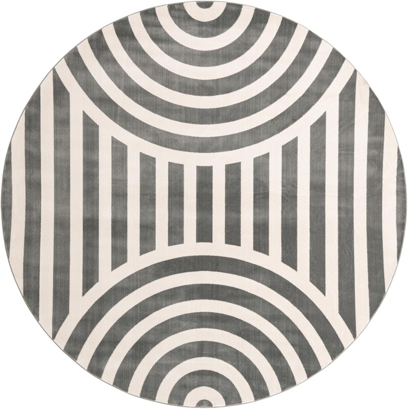 7' 10 x 7' 10 Nye · Geometric rug, silver gray