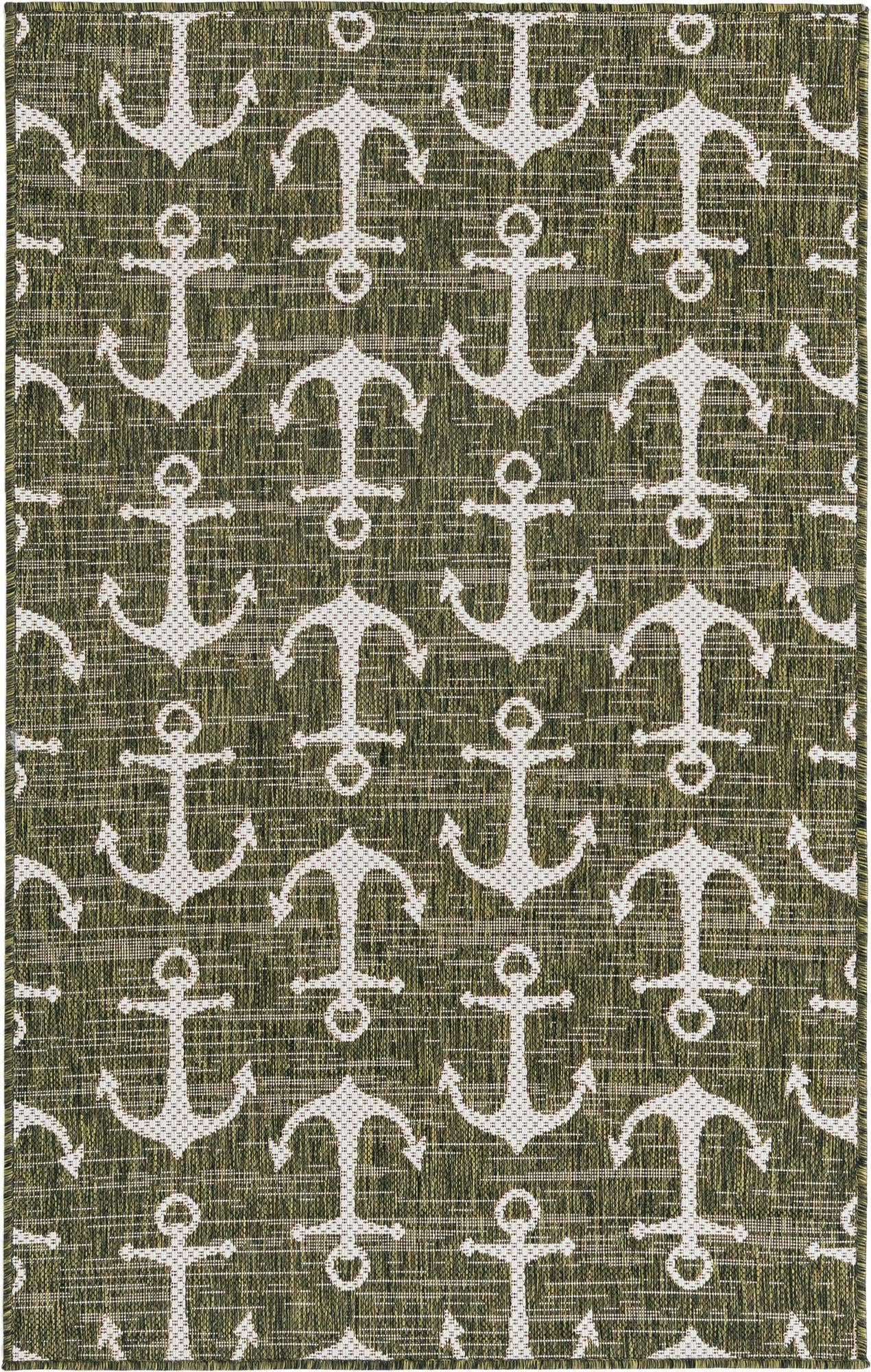 3' x 5' 3 Millbrook · Pictoral Outdoor Rug, green