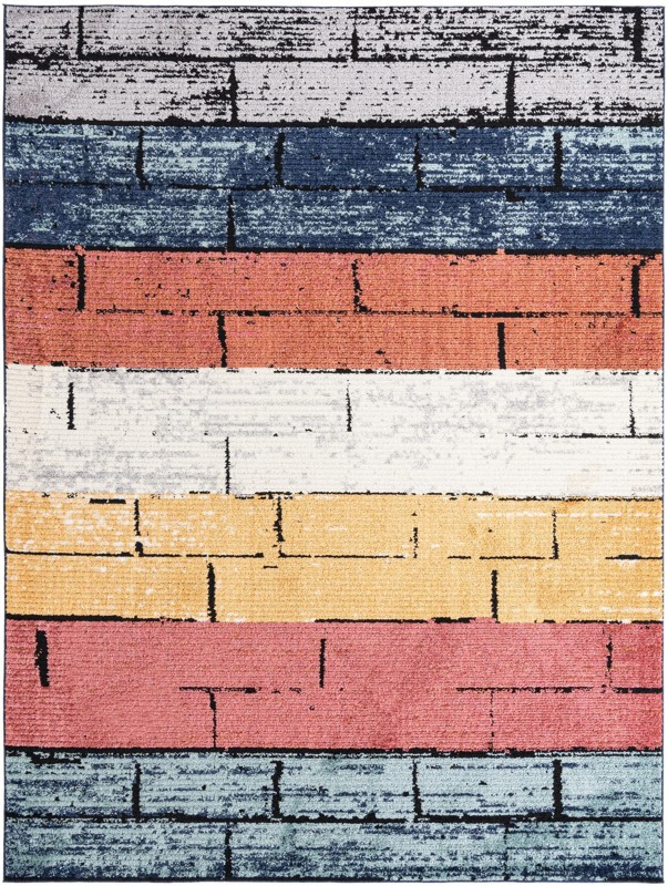 9' x 12' Gibbs · Geometric rug, multi
