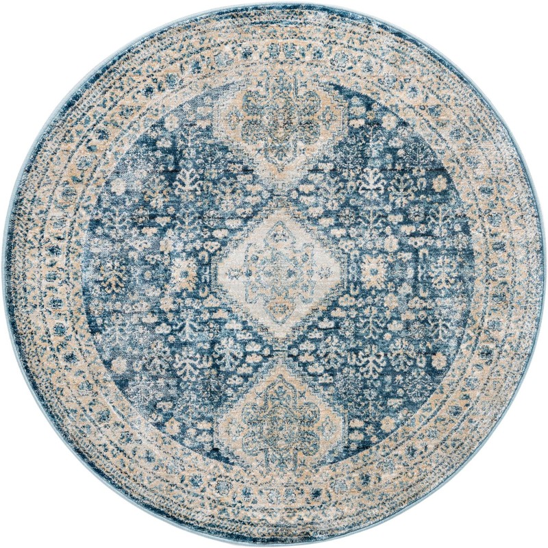 4' x 4' Greenbriar · Border rug, navy