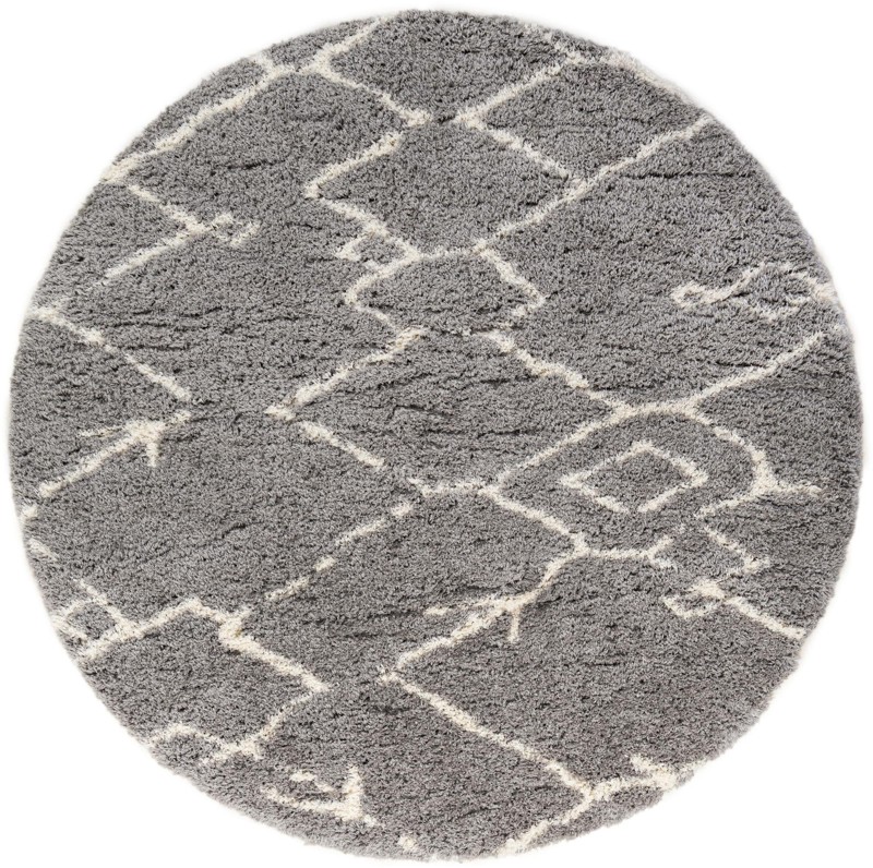 Bramblewood · Abstract Shag Rug, ash gray