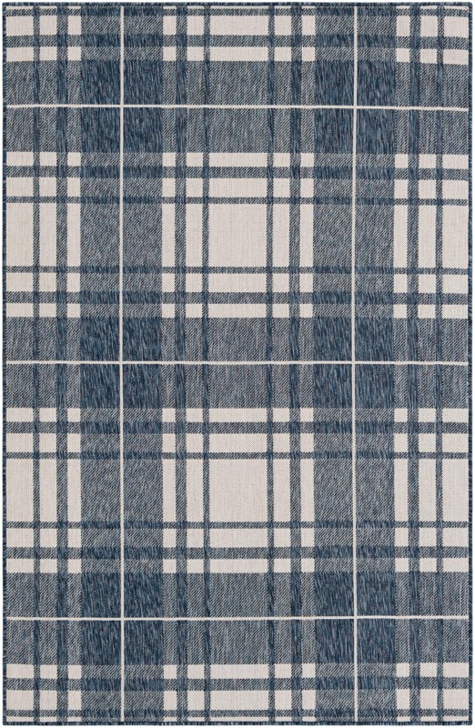 Maguire · Plaid Outdoor Rug, blue