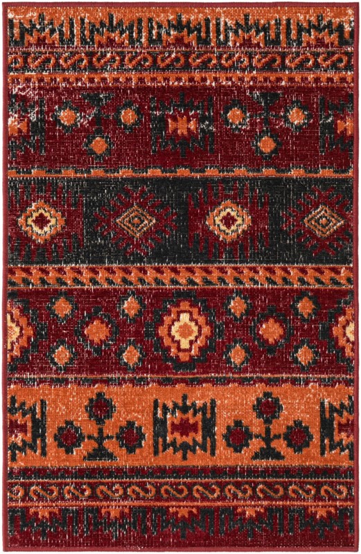 2' x 3' 1 Lloyd · Border rug, rust