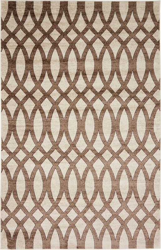 5' x 8' Harley · Lattice rug, brown and beige