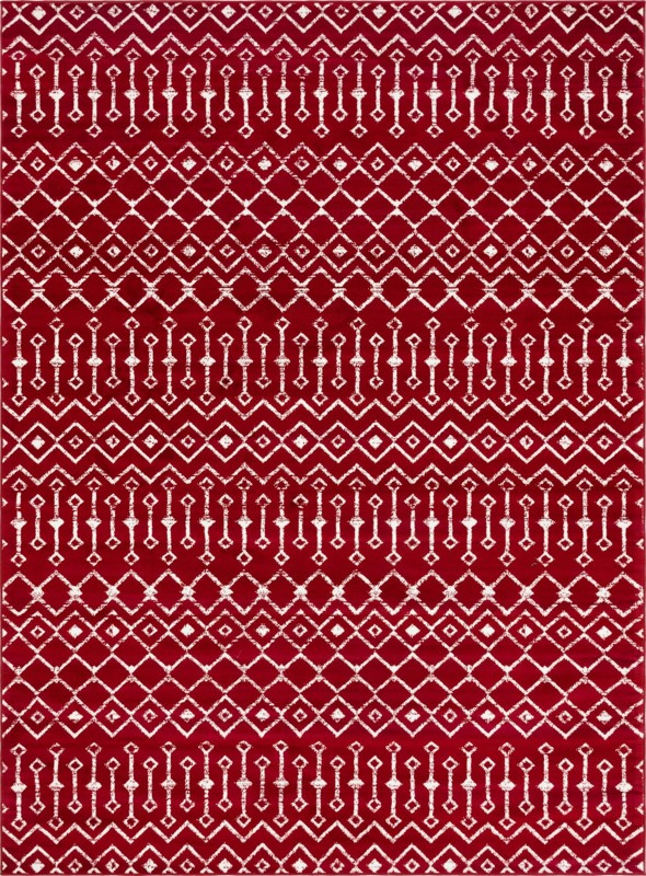 7' 10 x 11' Dudley · Diamond rug, red
