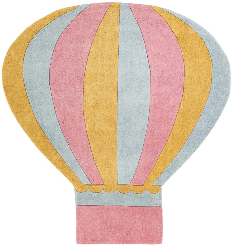 6' 1 x 6' 5 Stenhouse · Hot air balloon Wool Rug, multi pastel