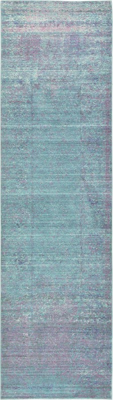 Moorhead · Distressed medallion rug, teal and purple