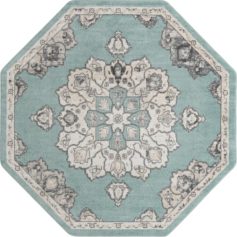 Nettle · Border rug, aqua