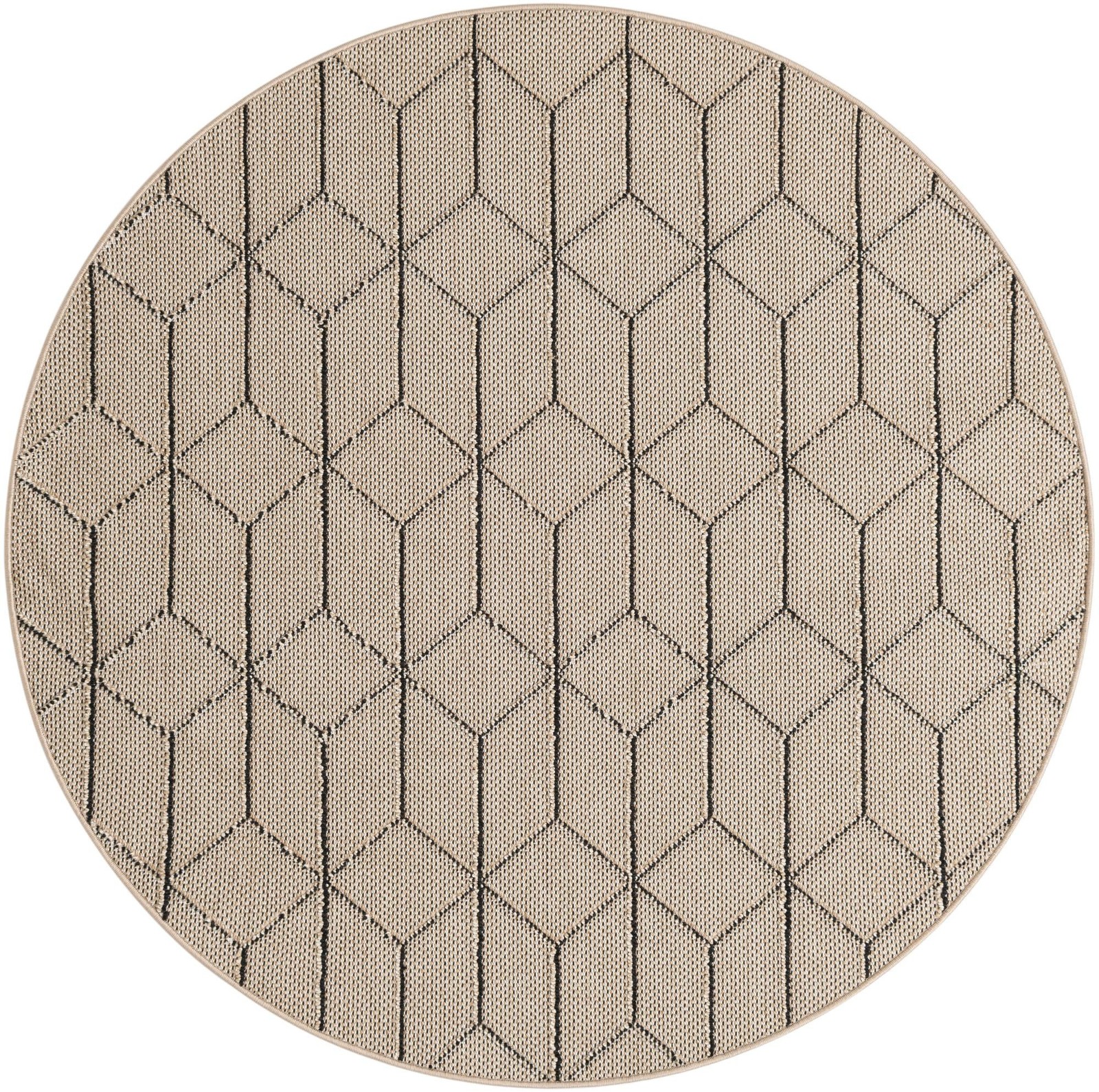 5' 3 x 5' 3 Jasper · Geometric Outdoor Rug, khaki