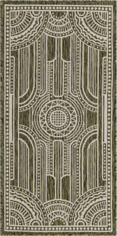 Brough · Border Outdoor Rug, green
