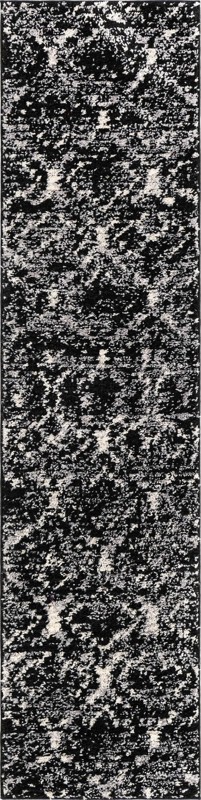 Tilden · Lattice rug, black and ivory