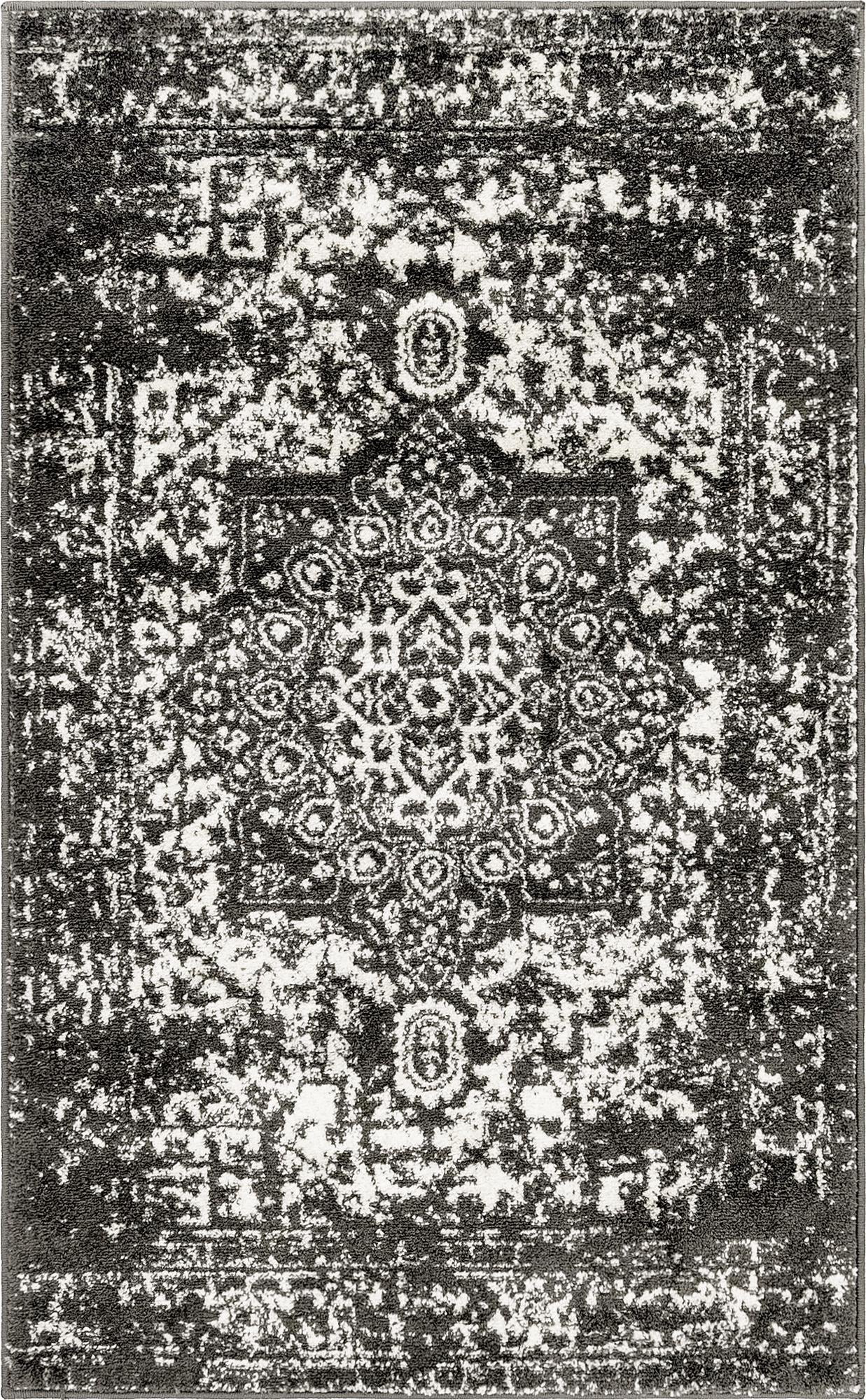 3' x 5' 3 Birch · Border rug, gray