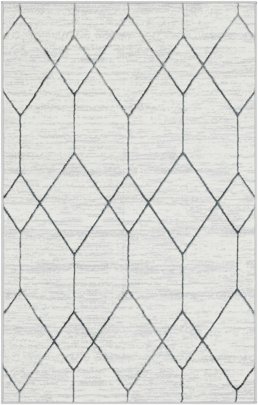 3' 3 x 5' 3 Thatcher · Diamond rug, white