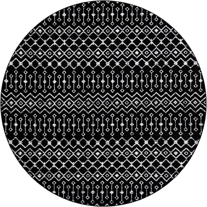 10' x 10' Dudley · Diamond rug, black