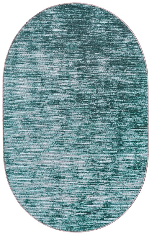 Prewitt · Abstract striped rug, teal and ivory
