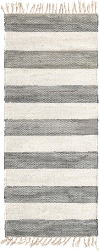 2' 7 x 6' 1 Flagstaff · Striped Chindi Rug, gray