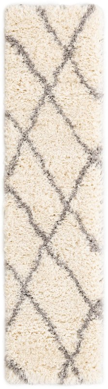Rockingham · Diamond Shag Rug, pearl and gray