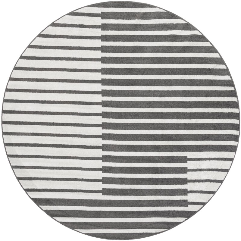 10' x 10' Crossing · Geometric rug, gray
