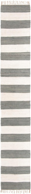 2' 6 x 16' 5 Flagstaff · Striped Chindi Rug, gray