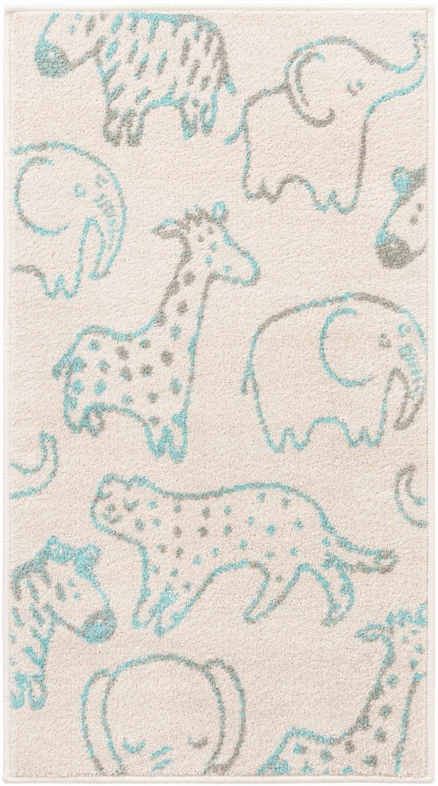 2' 2 x 4' Ernest · Pictoral rug, ivory