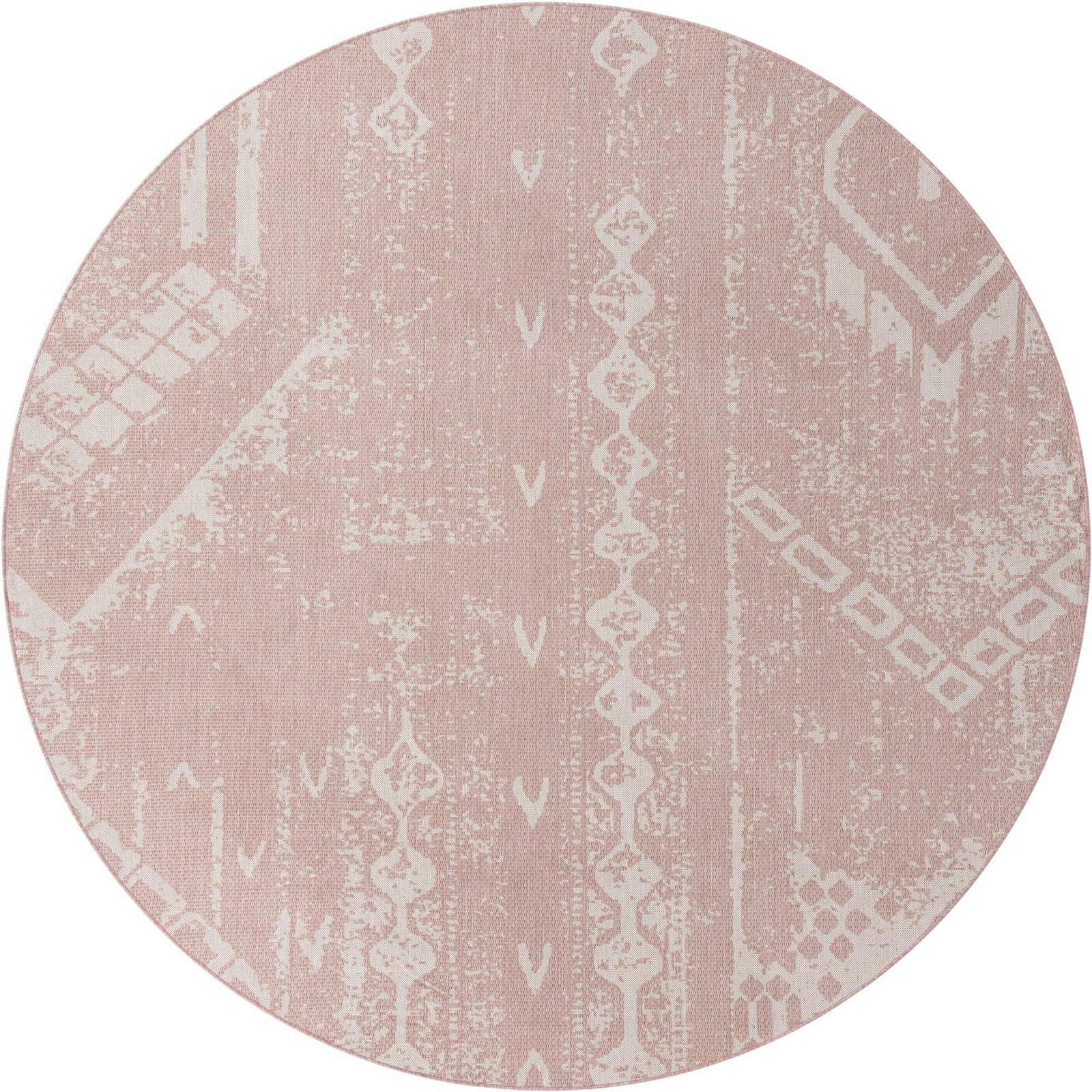 10' 8 x 10' 8 Wildman · Geometric Outdoor Rug, pink