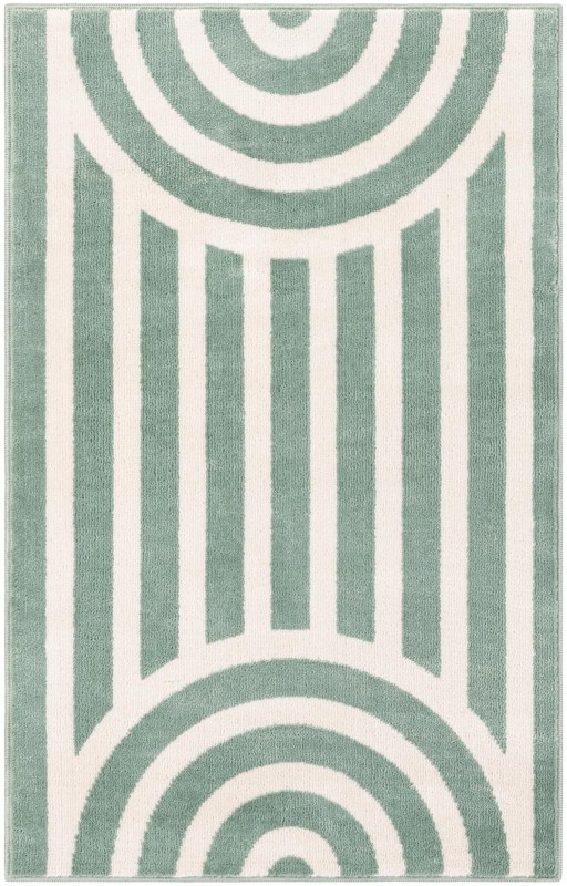 Nye · Geometric rug, soft green