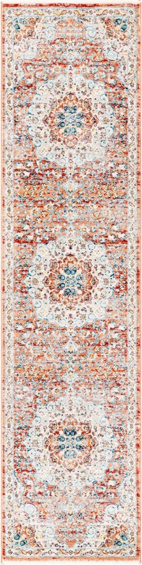 2' x 8' Stanford · Border rug, red