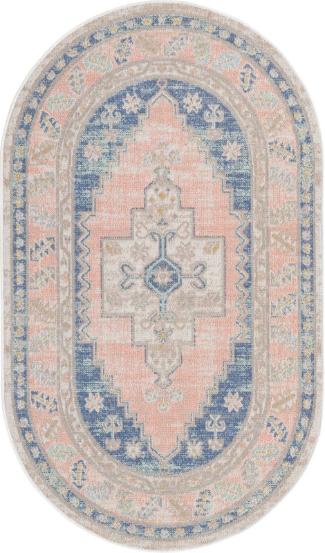 3' x 5' 3 Ligonier · Border rug, french blue