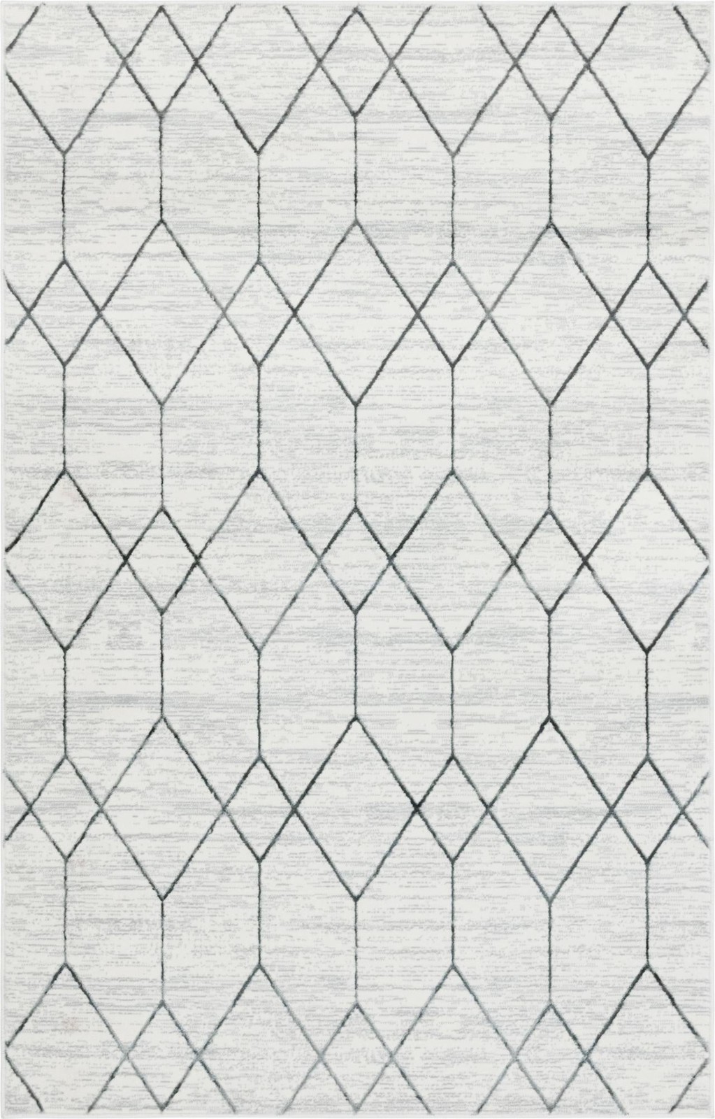 5' x 8' Thatcher · Diamond rug, white