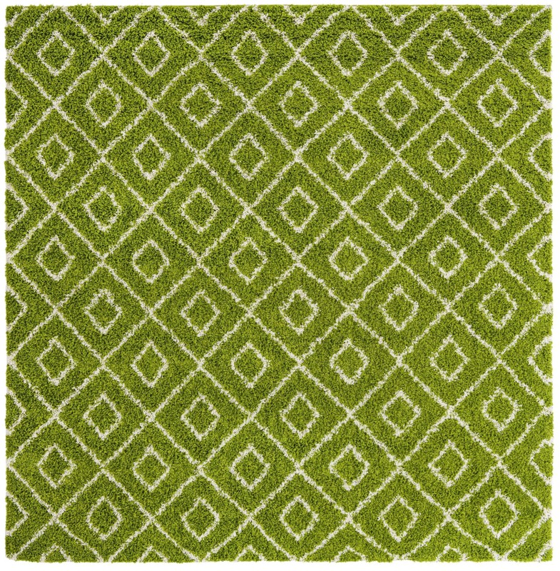 10' x 10' Brock · Diamond Shag Rug, green