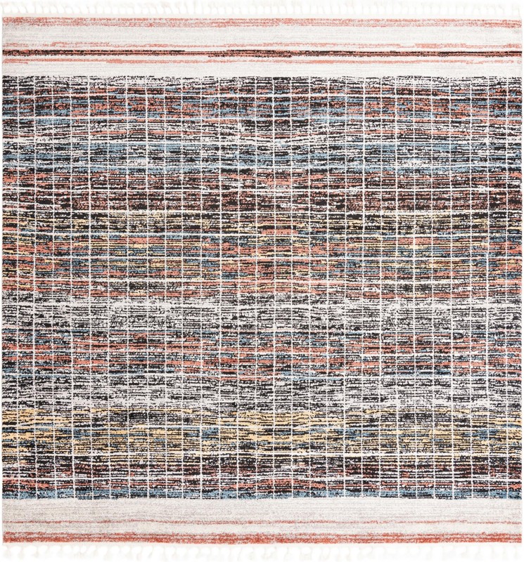 Kenney · Grid rug, black and multi
