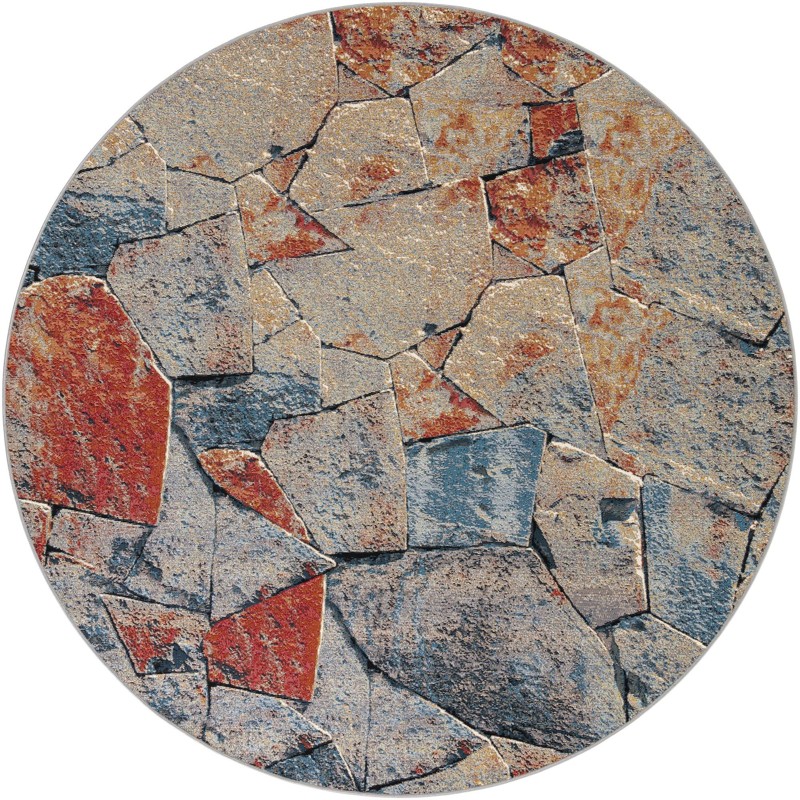 7' 10 x 7' 10 Cobblestone · Abstract Outdoor Rug, multi