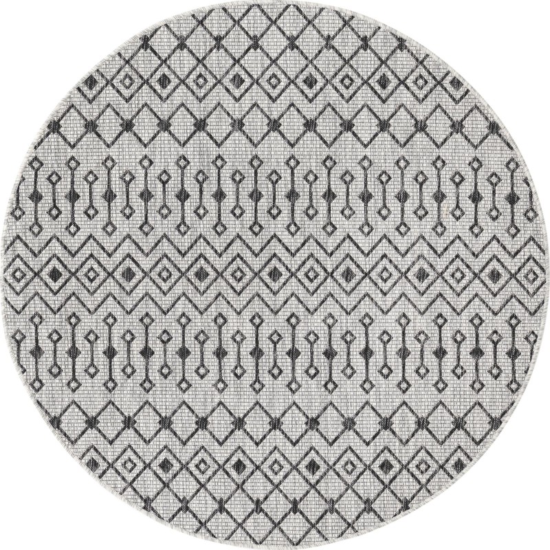 5' 3 x 5' 3 Kearney · Chevron Outdoor Rug, gray