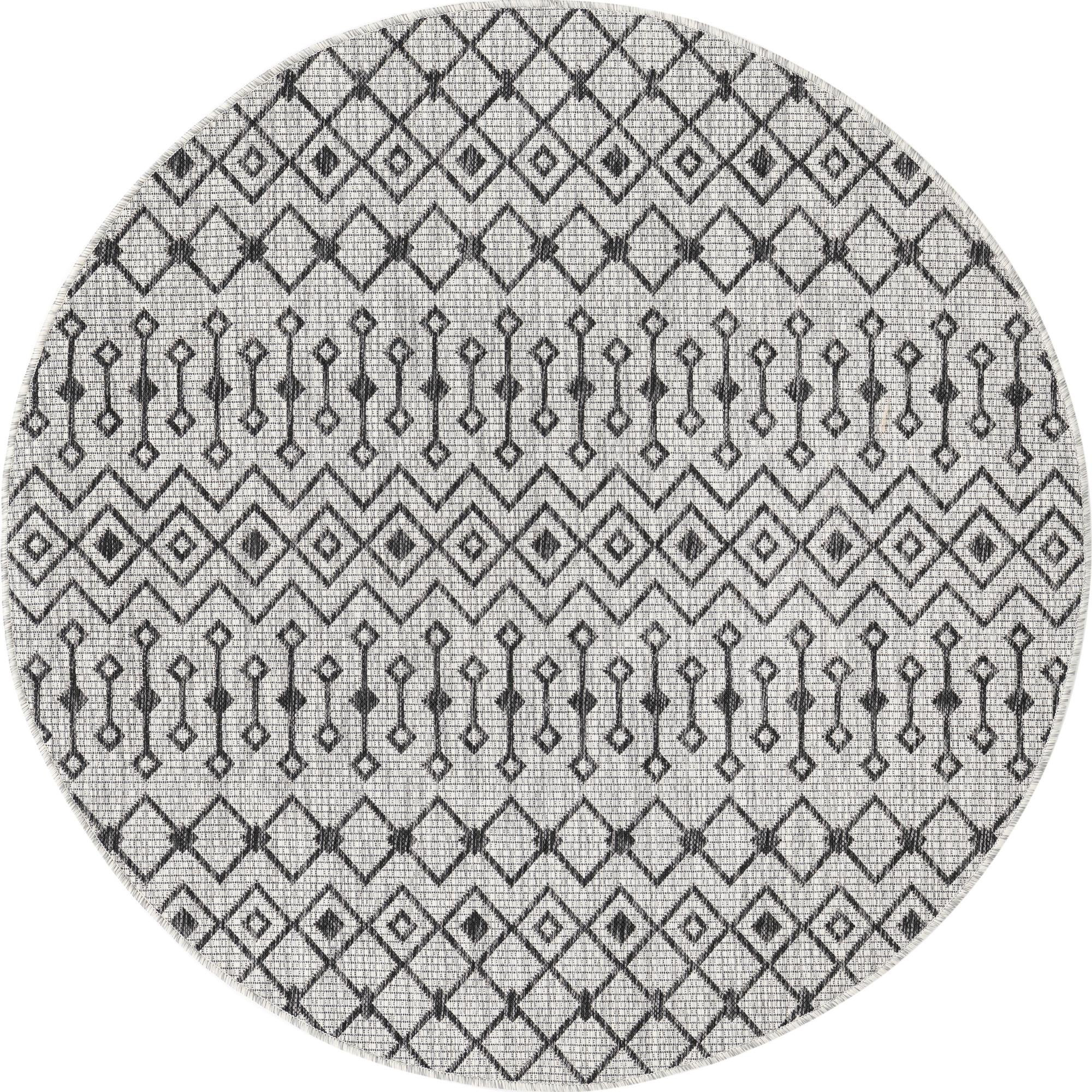 5' 3 x 5' 3 Kearney · Chevron Outdoor Rug, gray