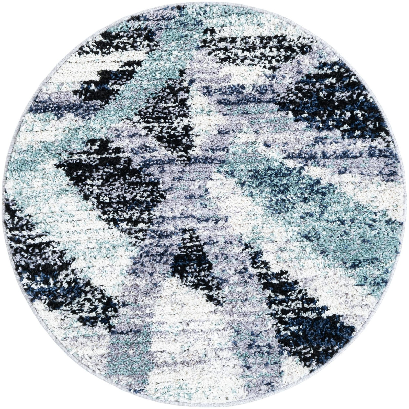 3' 1 x 3' 1 Tomlin · Abstract rug, gray and ivory