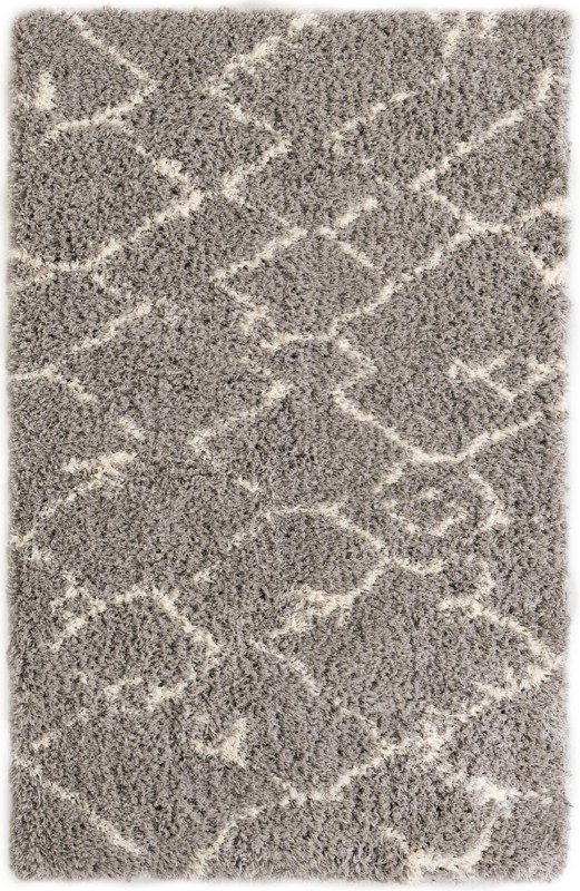 5' x 8' Bramblewood · Diamond Shag Rug, ash gray