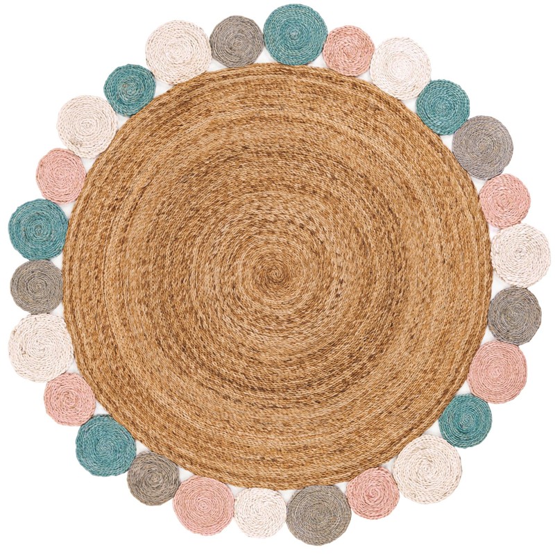 5' 1 x 5' 1 Cranston · Solid Braided Jute Rug, multi