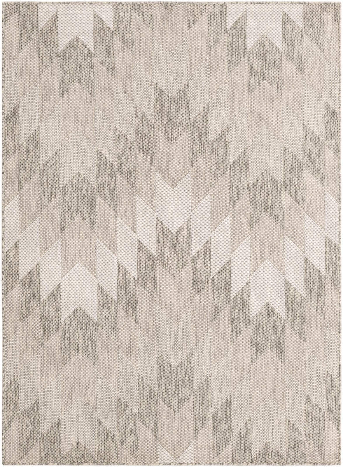5' 3 x 7' Morrell · Chevron Outdoor Rug, gray
