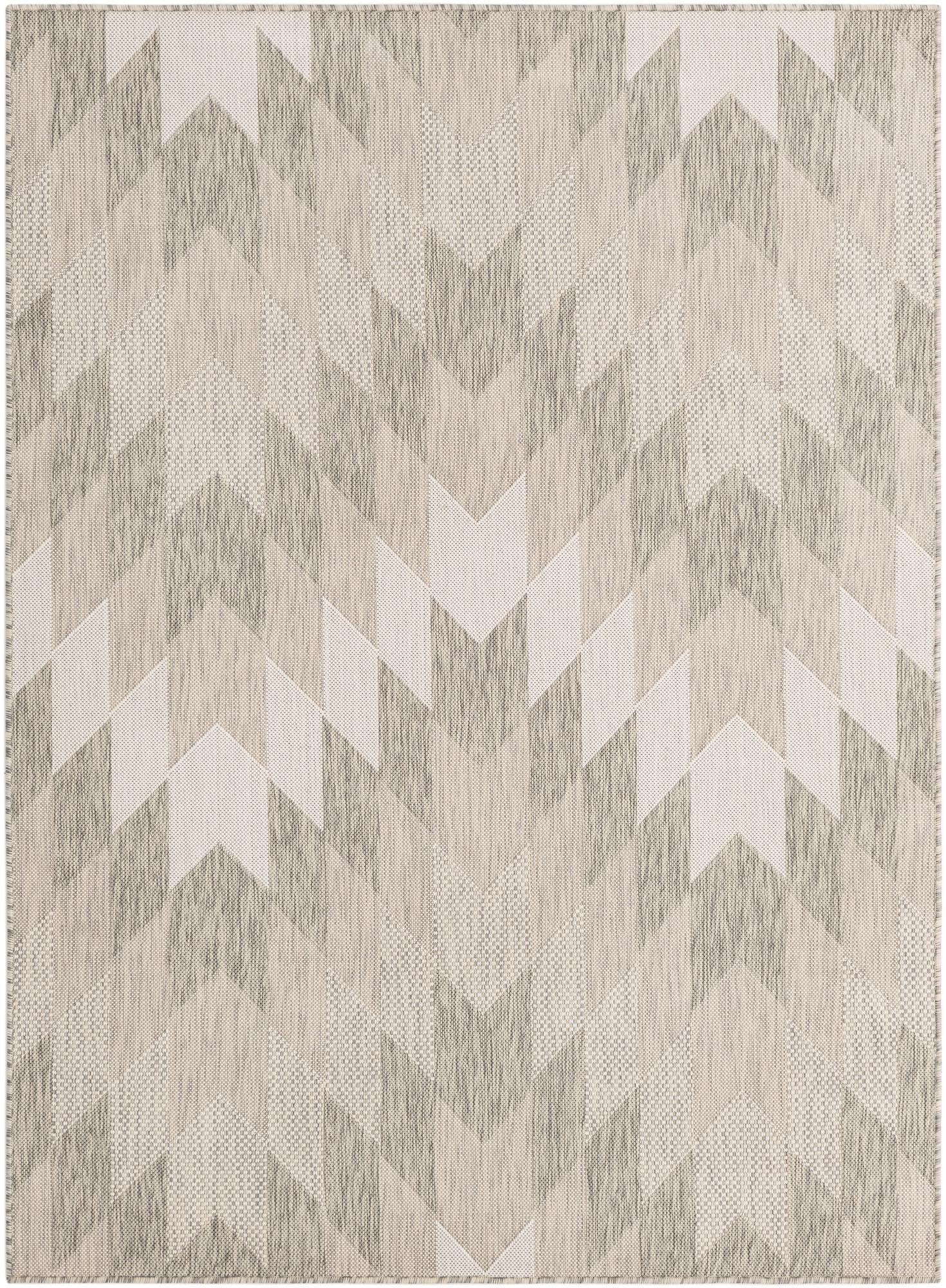 5' 3 x 7' Morrell · Chevron Outdoor Rug, gray