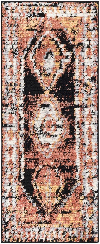2' x 5' Corbin · Medallion rug, terracotta