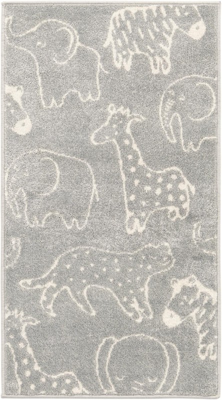2' 2 x 4' Ernest · Pictoral rug, gray